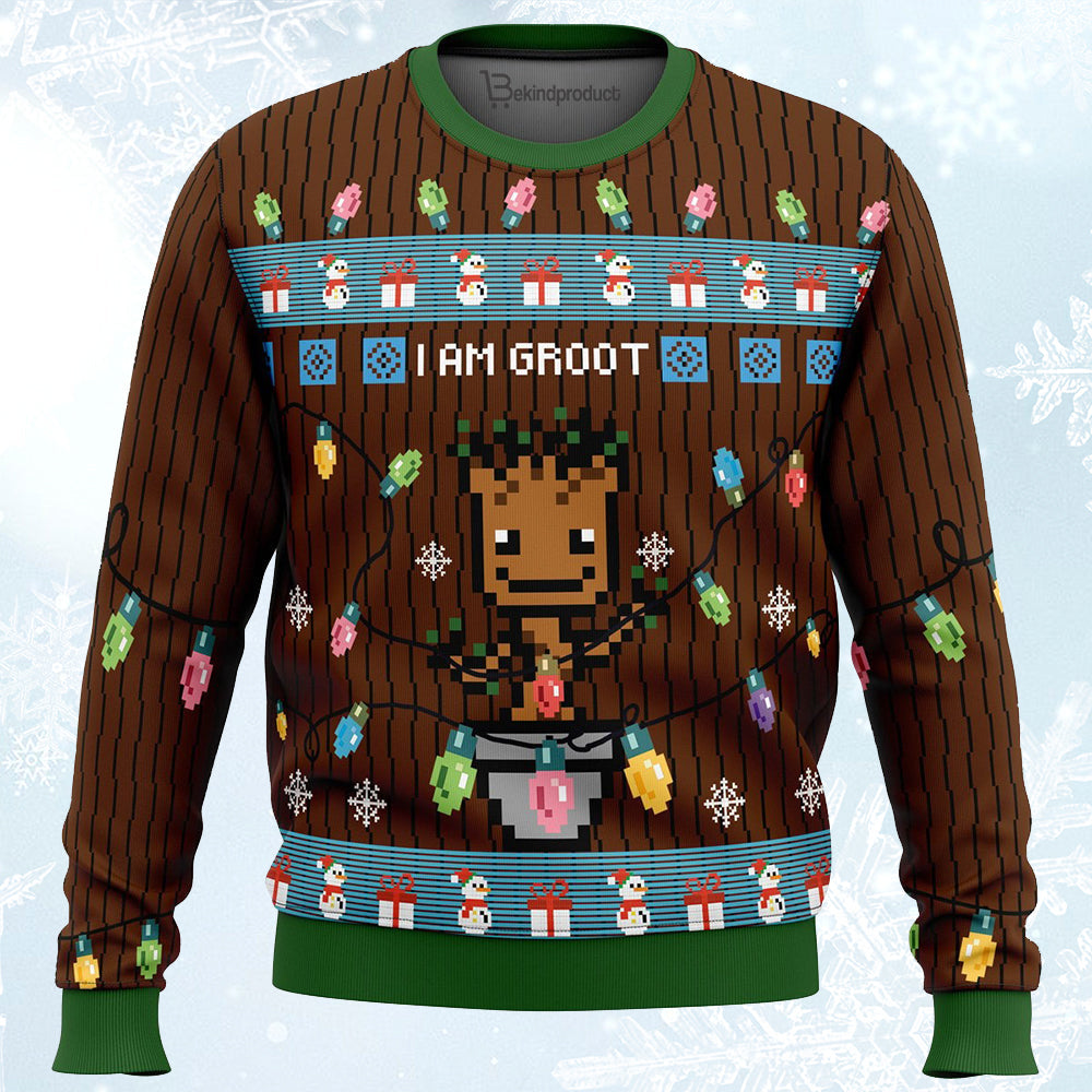 I am Groot Ugly Christmas Sweater For Men & Women Christmas Gift Sweater PT218 - WeCustomit
