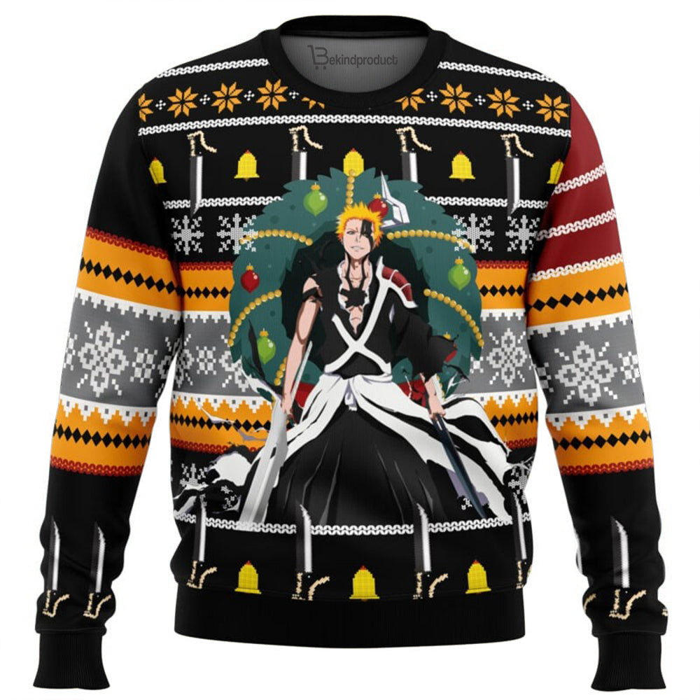 Ichigo True Bankai Bleach Ugly Christmas Sweater For Men & Women Christmas Gift Sweater BH296 - WeCustomit