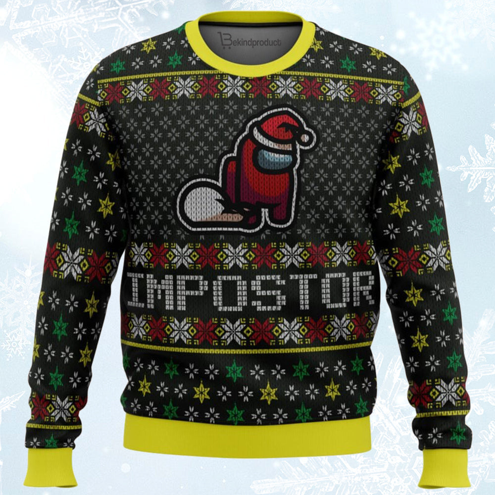 Impostor Among Us Ugly Christmas Sweater For Men & Women Christmas Gift Sweater BH458 - WeCustomit