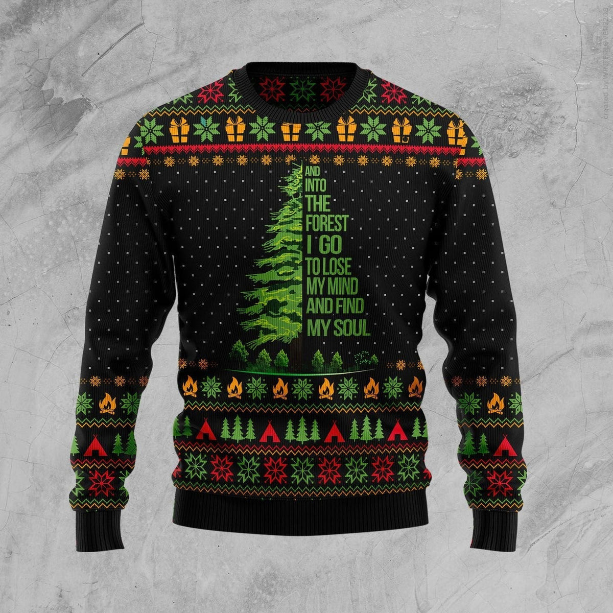 Into The Forest I Go Camping Christmas Ugly Christmas Sweater For Men & Women Christmas Gift Sweater US1336 - WeCustomit