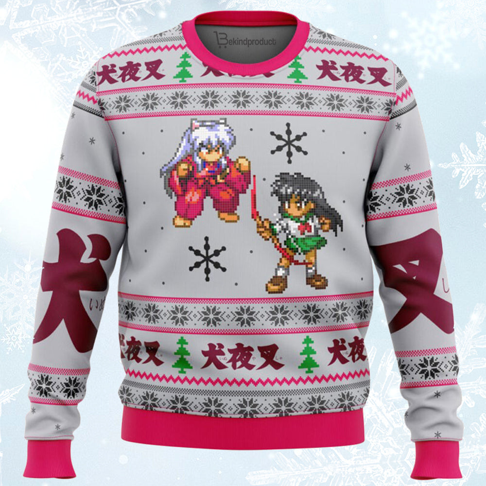 Inuyasha and Kagome Ugly Christmas Sweater For Men & Women Christmas Gift Sweater BH423 - WeCustomit