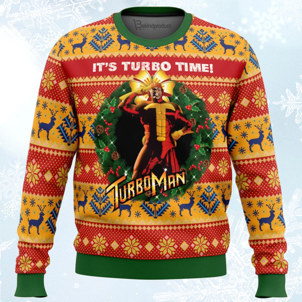 It’s Turbo Time Turbo Time Ugly Christmas Sweater For Men & Women Christmas Gift Sweater BH218 - WeCustomit