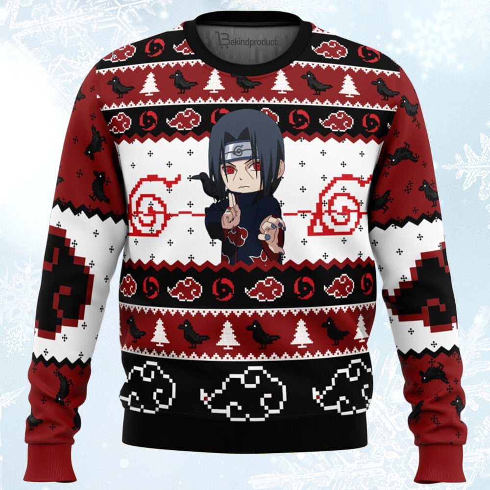 Itachi Uchiha Chibi Akatsuki Naruto Ugly Christmas Sweater For Men & Women Christmas Gift Sweater BH177 - WeCustomit