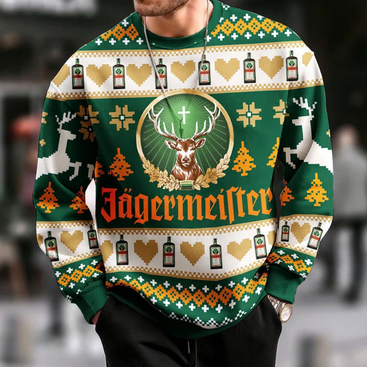 Jagermeister Reindeer Ugly Sweater - WeCustomit
