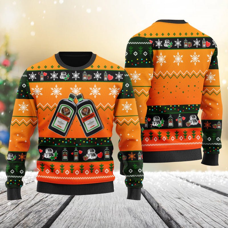 Jagermeister Snowflakes Ugly Sweater - WeCustomit