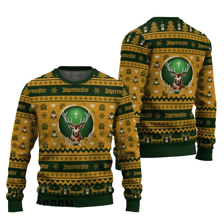 Jagermeister Snowing Christmas Ugly Sweater - WeCustomit