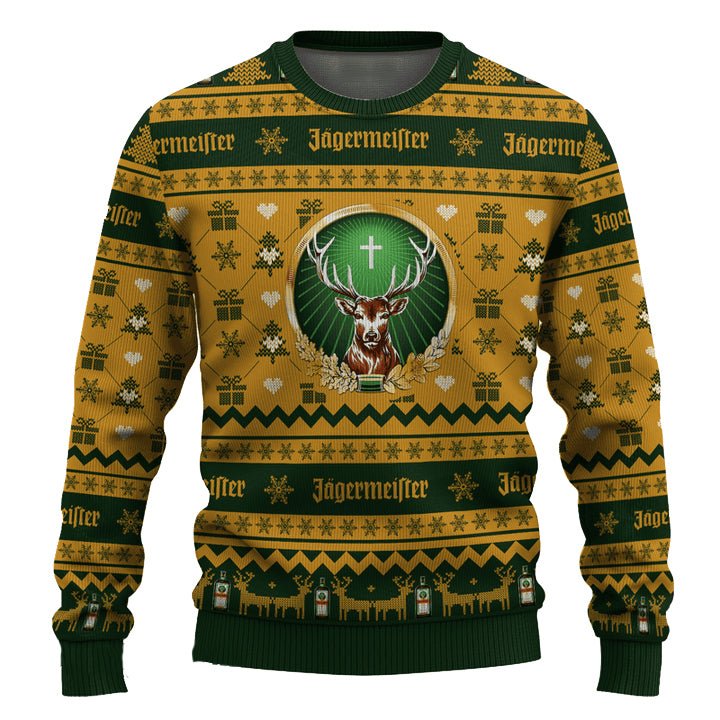Jagermeister Snowing Christmas Ugly Sweater - WeCustomit