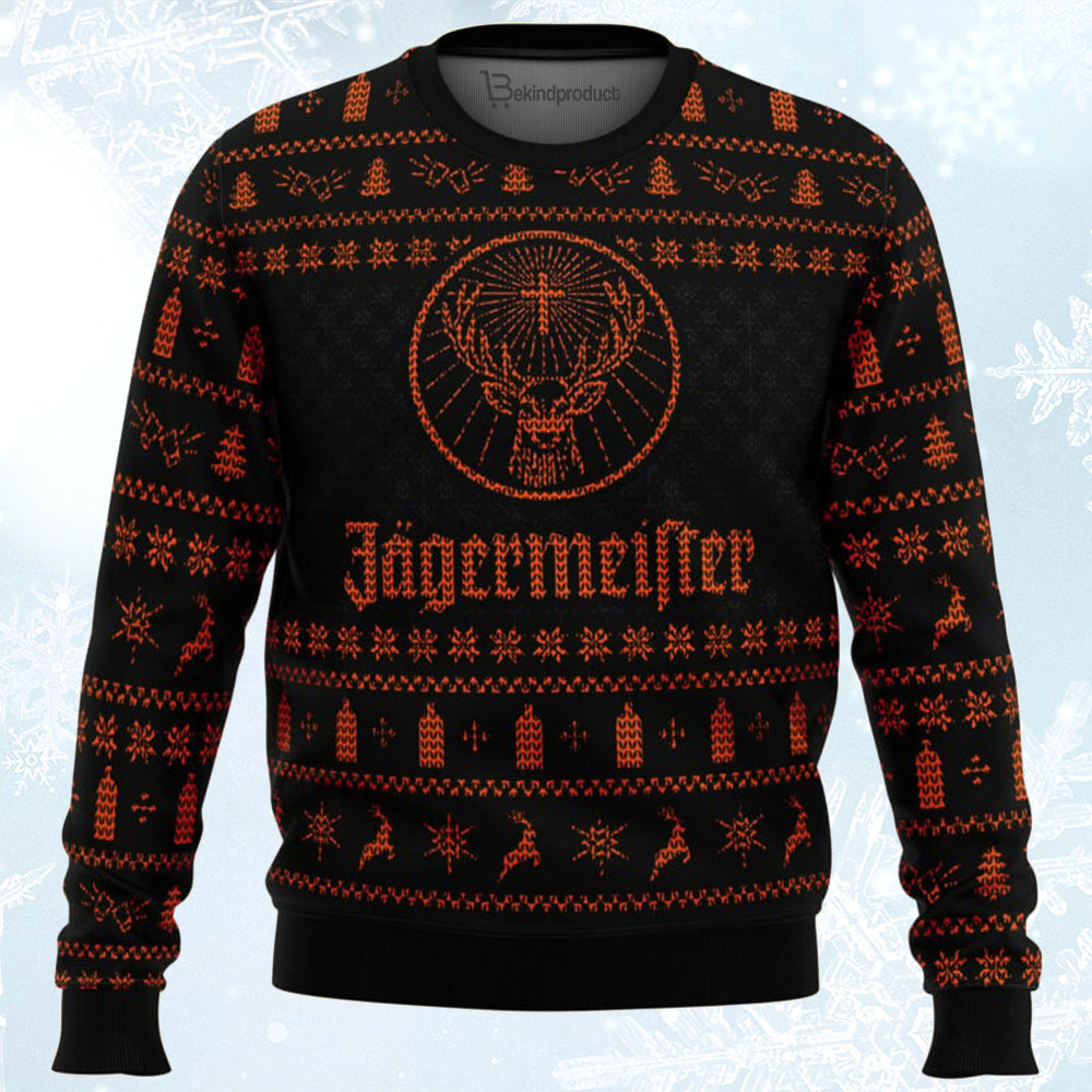 Jagermeister Ugly Christmas Sweater For Men & Women Christmas Gift Sweater BH142 - WeCustomit