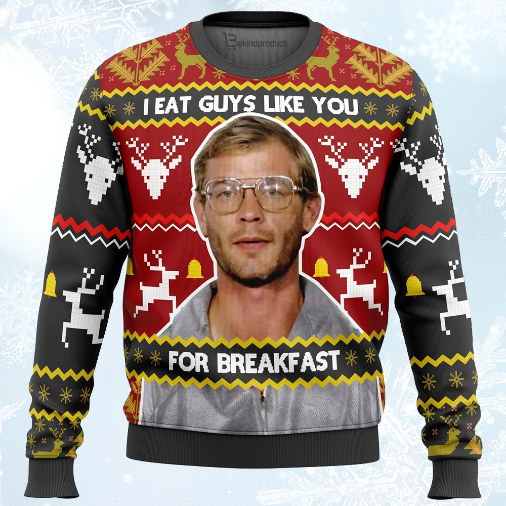 Jeffrey Dahmer Ugly Christmas Sweater For Men & Women Christmas Gift Sweater PT095 - WeCustomit