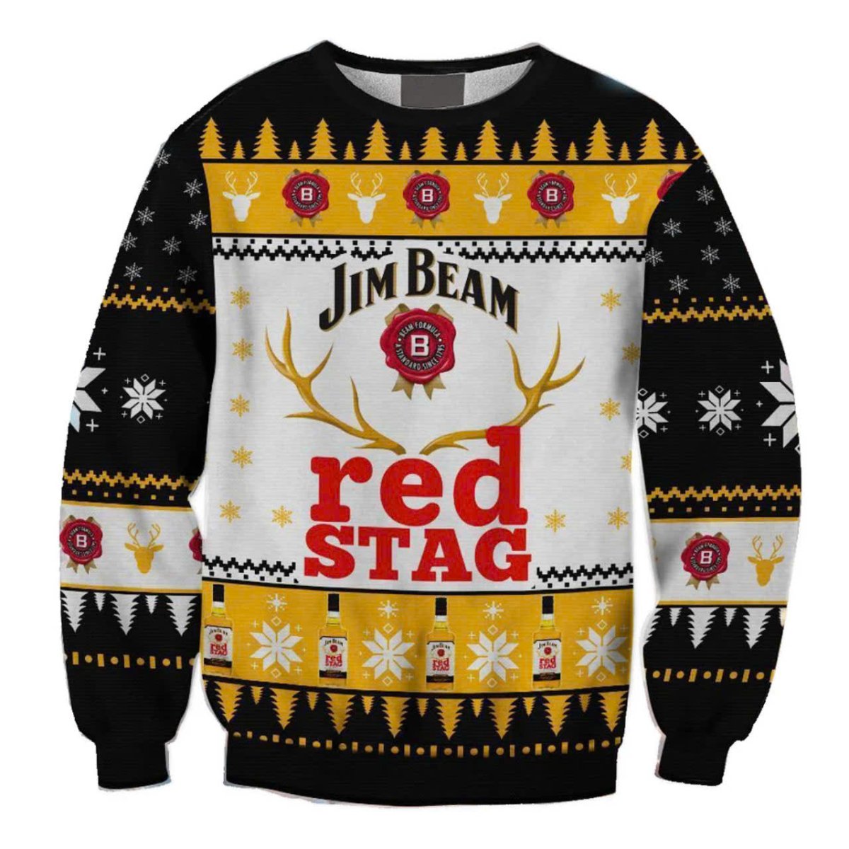 Jim Beam Reindeer Ugly Sweater - WeCustomit