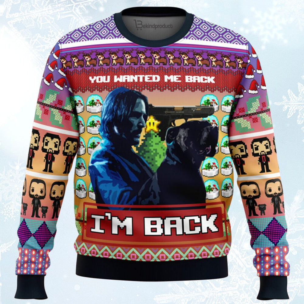 John Wick Ugly Christmas Sweater For Men & Women Christmas Gift Sweater BH422 - WeCustomit