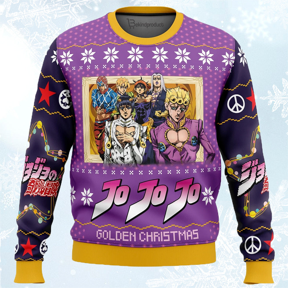 Jojo’s Bizarre Adventure Golden Ugly Christmas Sweater For Men & Women Christmas Gift Sweater PT771 - WeCustomit