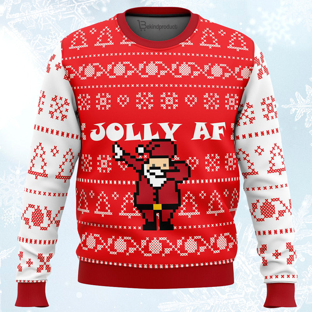 Jolly AF Ugly Christmas Sweater For Men & Women Christmas Gift Sweater PT301 - WeCustomit