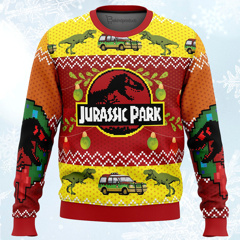 Jurassic Park Ugly Christmas Sweater For Men & Women Christmas Gift Sweater PT181 - WeCustomit