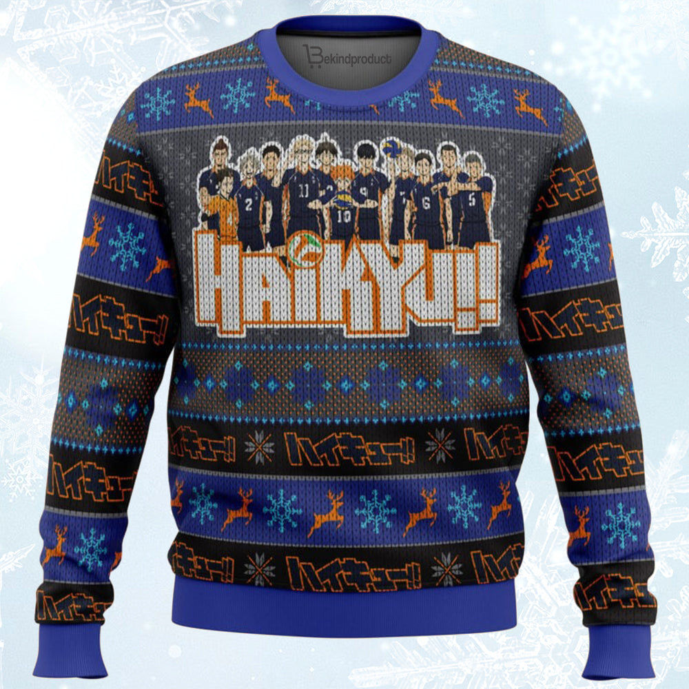 Karasuno High Haikyuu Ugly Christmas Sweater For Men & Women Christmas Gift Sweater BH456 - WeCustomit