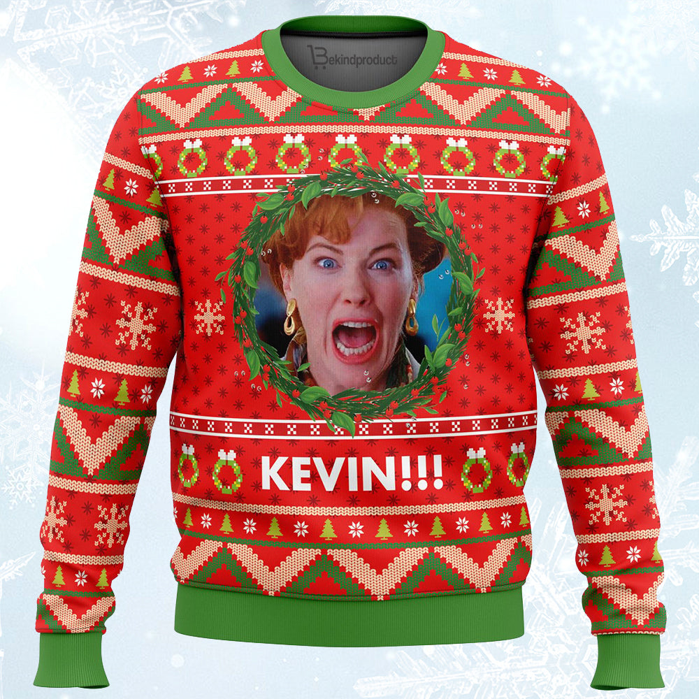 Kevin!!! Home Alone Ugly Christmas Sweater For Men & Women Christmas Gift Sweater PT303 - WeCustomit
