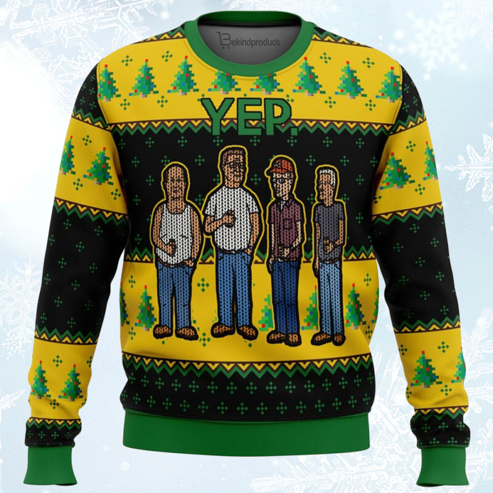 King of the Hill Yep Ugly Christmas Sweater For Men & Women Christmas Gift Sweater BH215 - WeCustomit