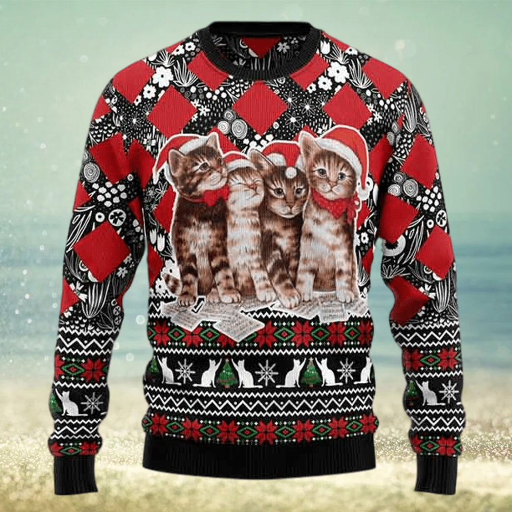 Singing Cats Kitten Ugly Christmas Sweater For Men & Women Christmas Gift Sweater US3439 - WeCustomit