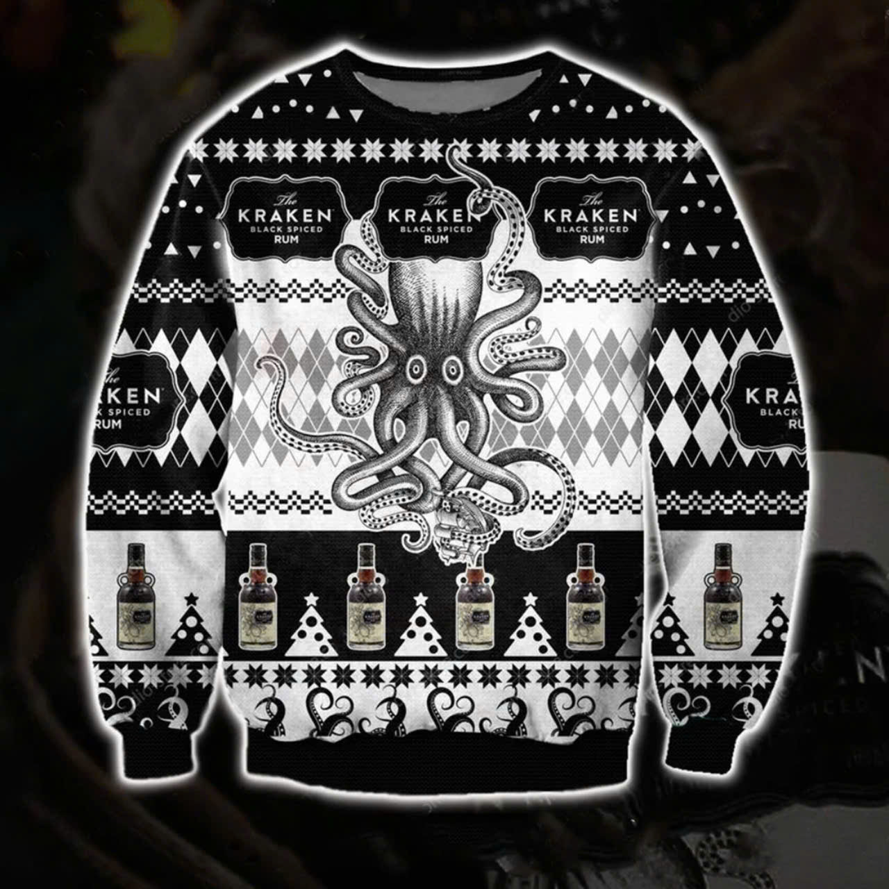 Kraken Rum Christmas Ugly Sweater - WeCustomit
