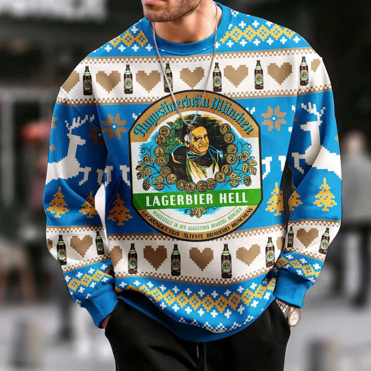 Langerbier Hell Christmas Heart Ugly Sweater - WeCustomit