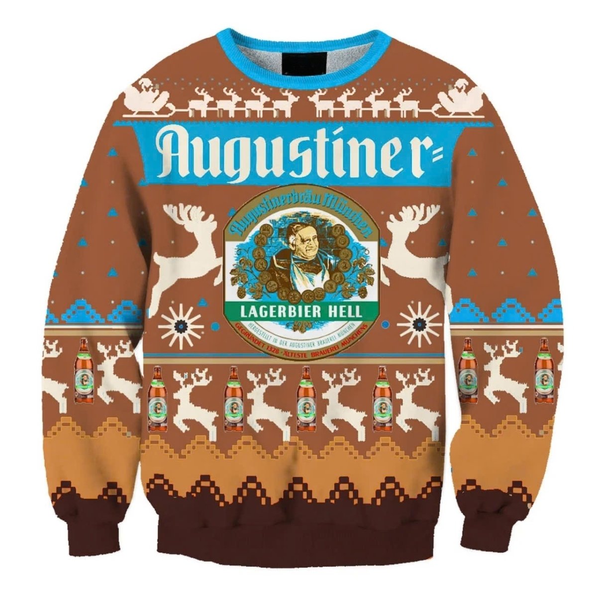 Langerbier Hell Christmas Reindeer Ugly Sweater - WeCustomit