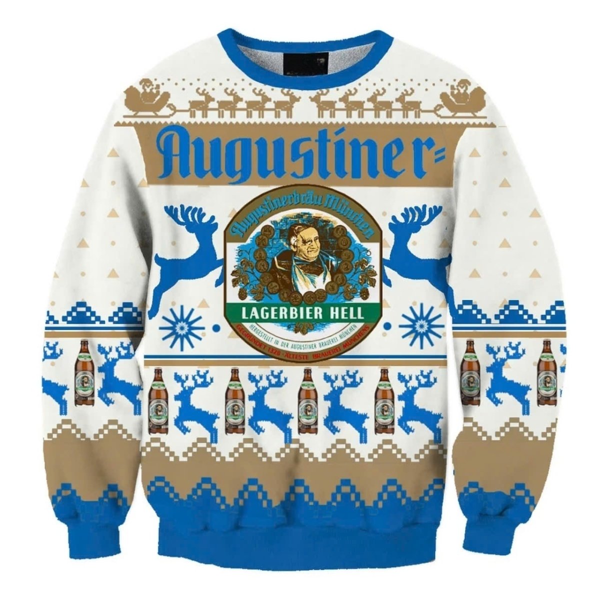 Langerbier Hell Christmas Reindeer Ugly Sweater - WeCustomit