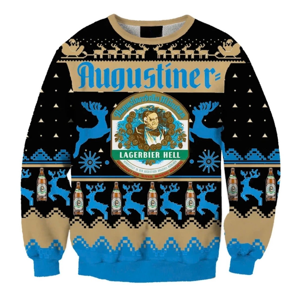 Langerbier Hell Christmas Reindeer Ugly Sweater - WeCustomit