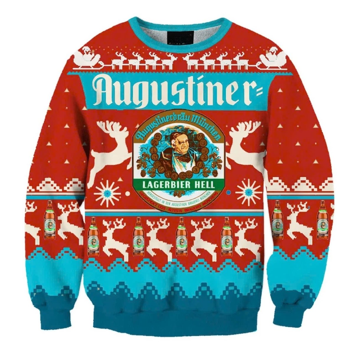 Langerbier Hell Christmas Reindeer Ugly Sweater - WeCustomit