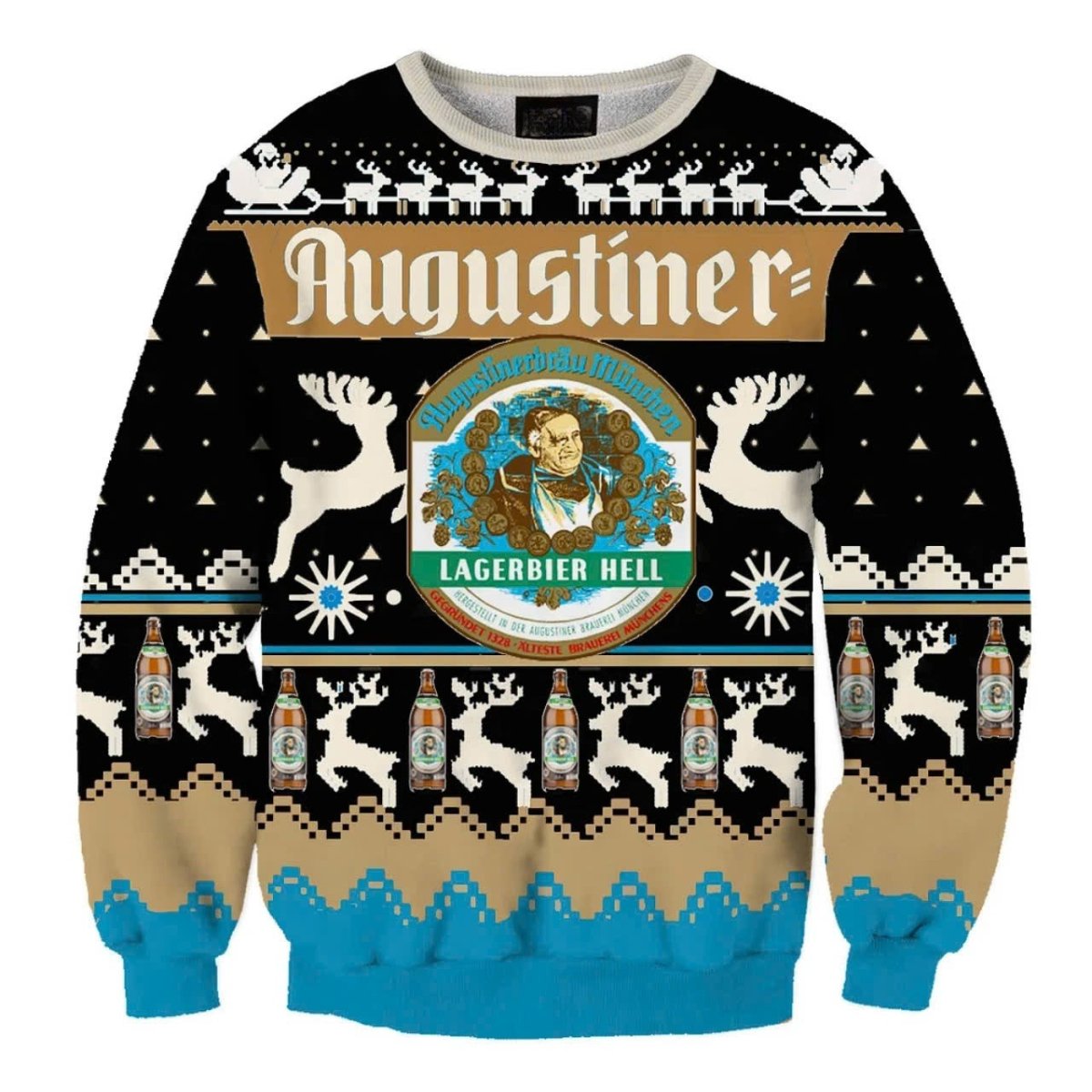 Langerbier Hell Christmas Reindeer Ugly Sweater - WeCustomit