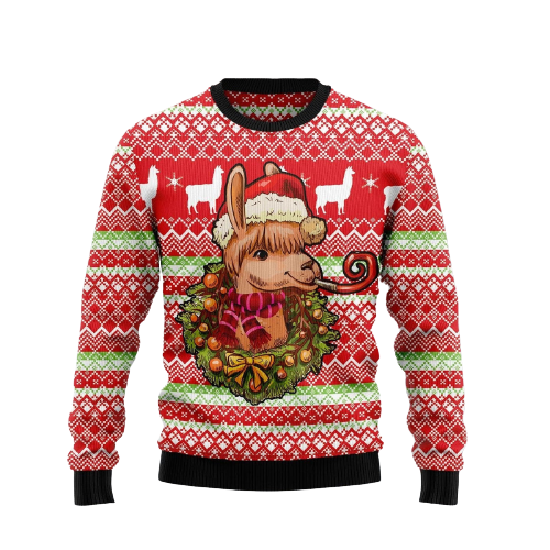 Llama Loves Ugly Christmas Sweater For Men & Women Christmas Gift Sweater US1310 - WeCustomit