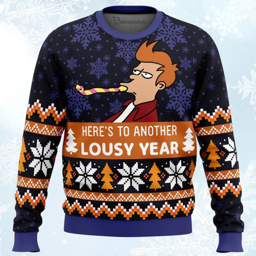 Lousy Year Futurama Ugly Christmas Sweater For Men & Women Christmas Gift Sweater BH264 - WeCustomit