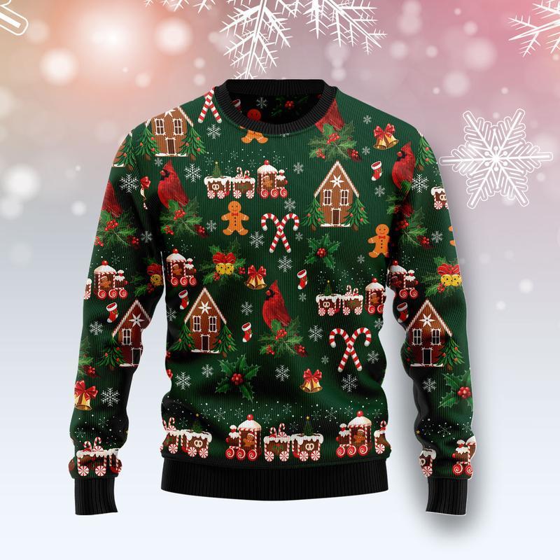 Love Cardinal Xmas Ugly Christmas Sweater For Men & Women Christmas Gift Sweater US1297 - WeCustomit