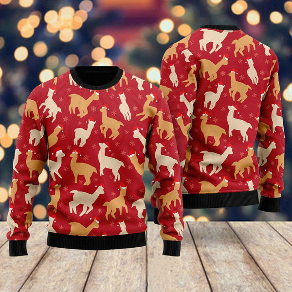 Love Llamas Ugly Christmas Sweater For Men & Women Christmas Gift Sweater US1744 - WeCustomit
