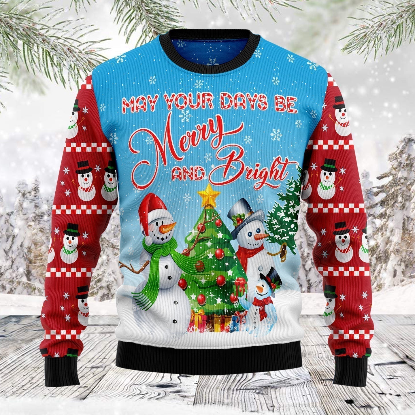 Love Snowman Ugly Christmas Sweater For Men & Women Christmas Gift Sweater US1930 - WeCustomit