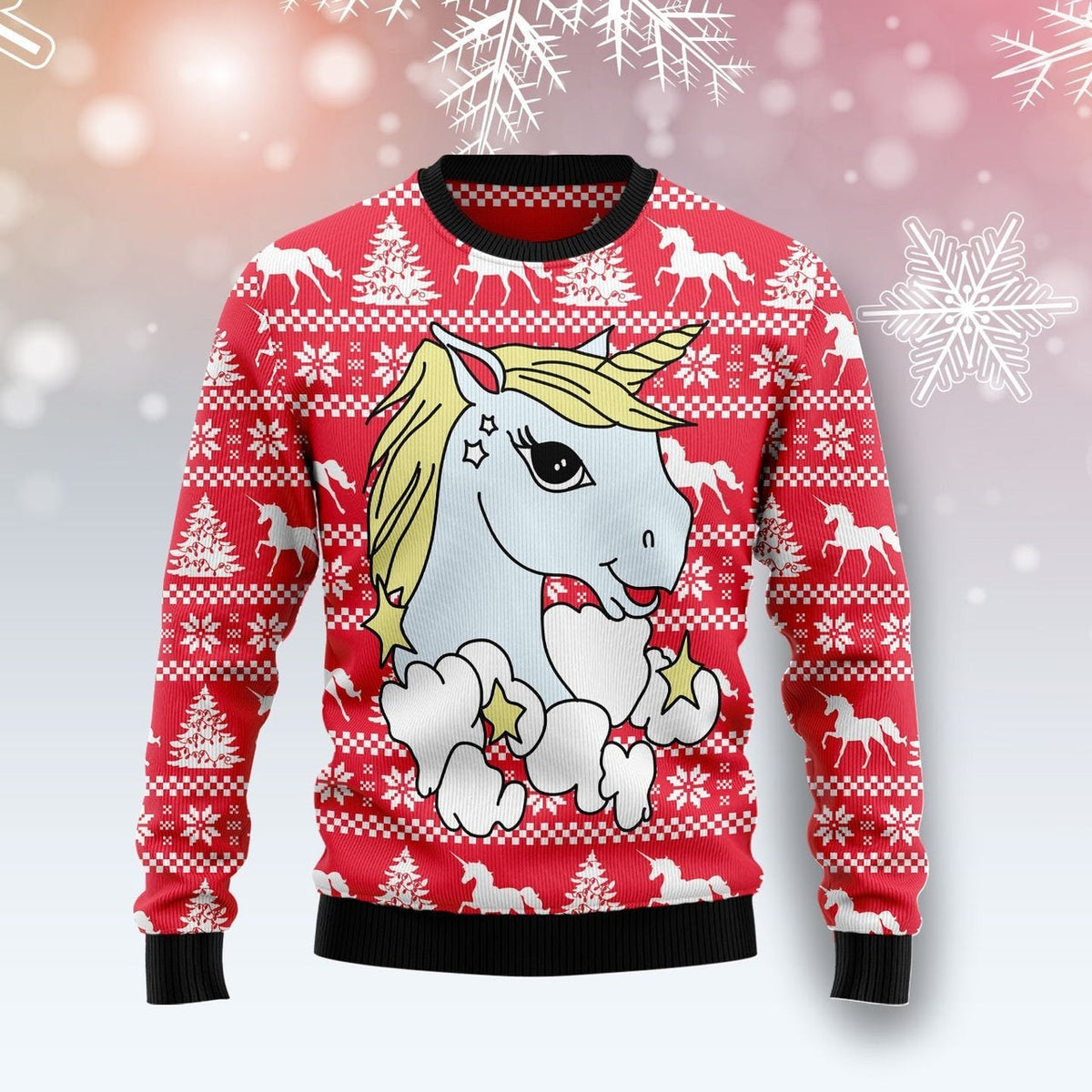 Lovely Unicorn Ugly Christmas Sweater For Men & Women Christmas Gift Sweater US1301 - WeCustomit