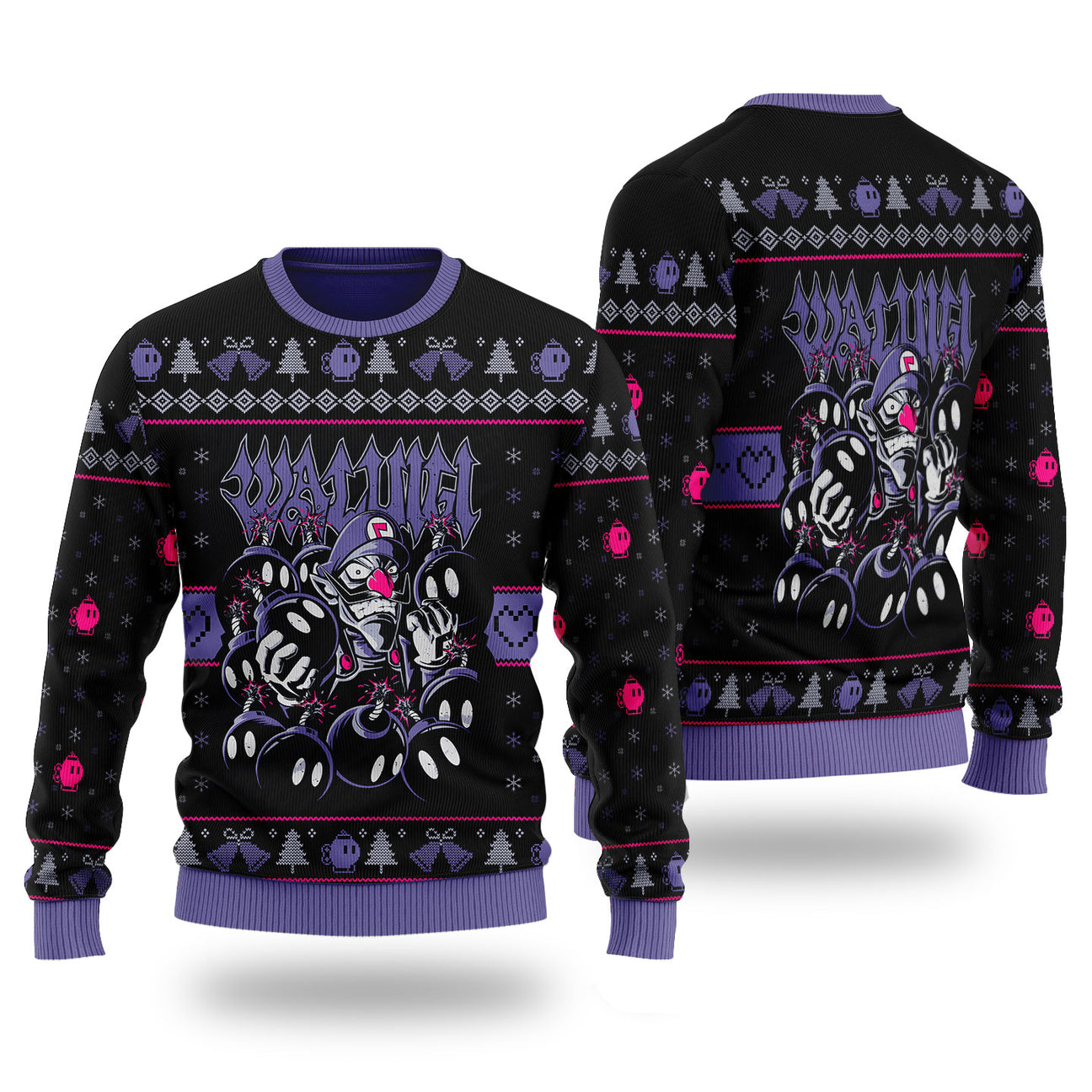 Wah Bob Omb Ugly Christmas Sweater For Men & Women Christmas Gift Sweater PT2010 - WeCustomit