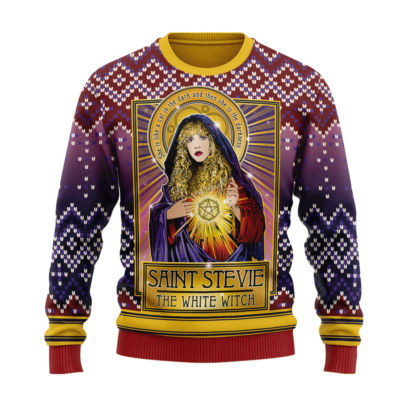 Saint Stevie The White Witch Ugly Christmas Sweater For Men & Women Christmas Gift Sweater PT2003 - WeCustomit