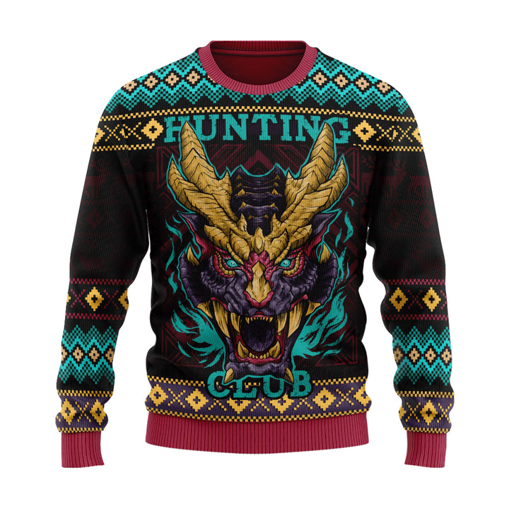 Magnamalo Hunting Club Monster Hunter Unisex Ugly Christmas Sweater For Men & Women Christmas Gift Sweater US3954 - WeCustomit