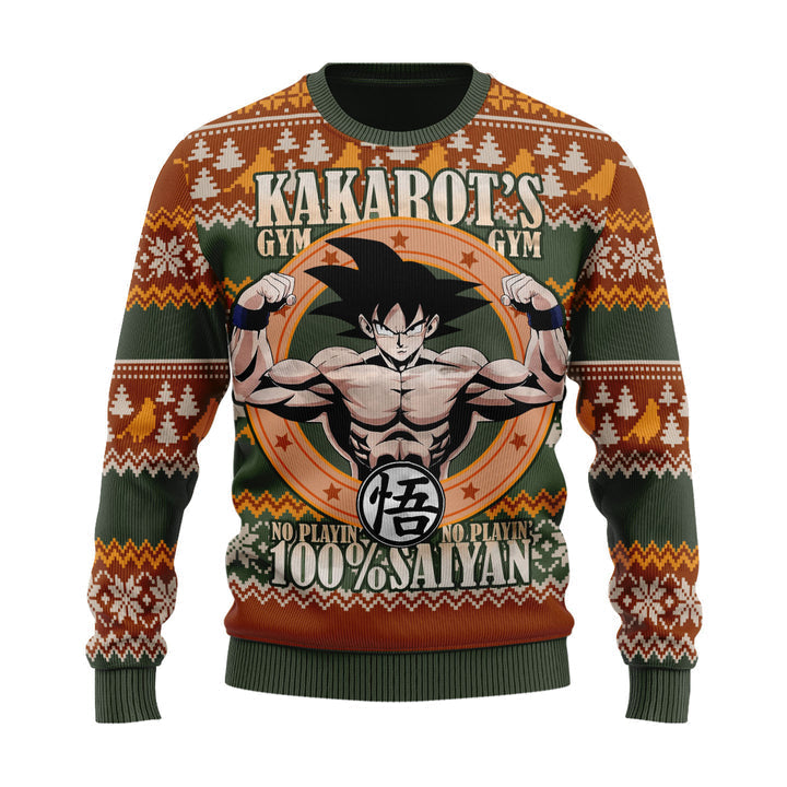 Dragon Ball KAKAROT Gym Unisex Ugly Christmas Sweater For Men & Women Christmas Gift Sweater US3958 - WeCustomit