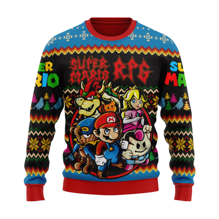 Heavy metal style Super Mario Unisex Ugly Christmas Sweater For Men & Women Christmas Gift Sweater US3970 - WeCustomit