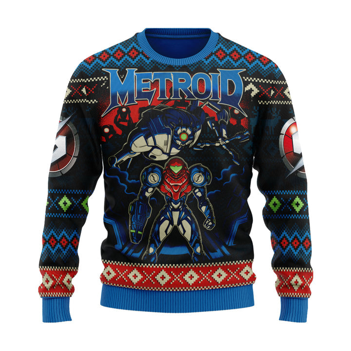 Metroid Unisex Ugly Christmas Sweater For Men & Women Christmas Gift Sweater US3960 - WeCustomit
