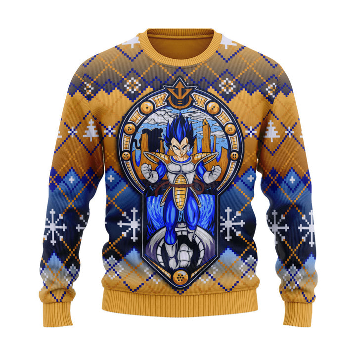Dragon Ball Vegeta Unisex Ugly Christmas Sweater For Men & Women Christmas Gift Sweater US3957 - WeCustomit