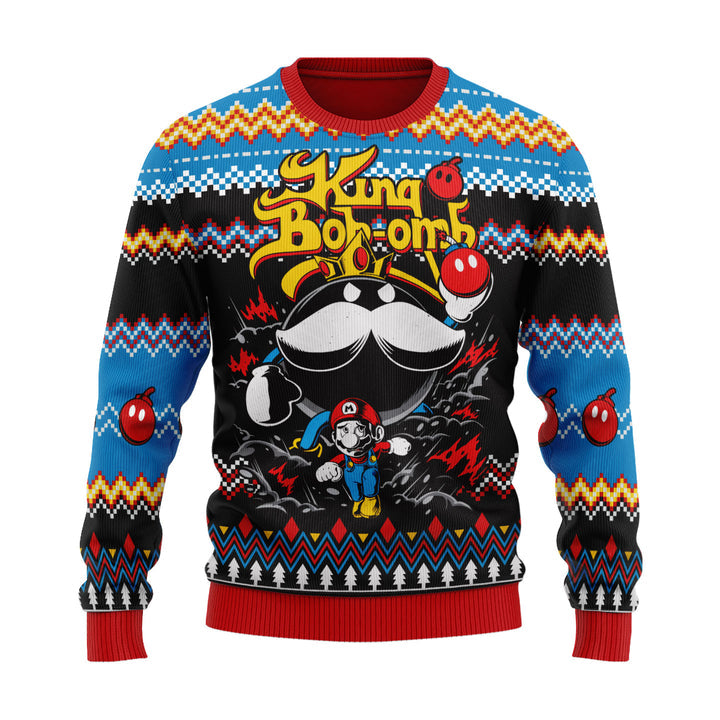 King of Bombs Super Mario Unisex Unisex Ugly Christmas Sweater For Men & Women Christmas Gift Sweater US3951 - WeCustomit