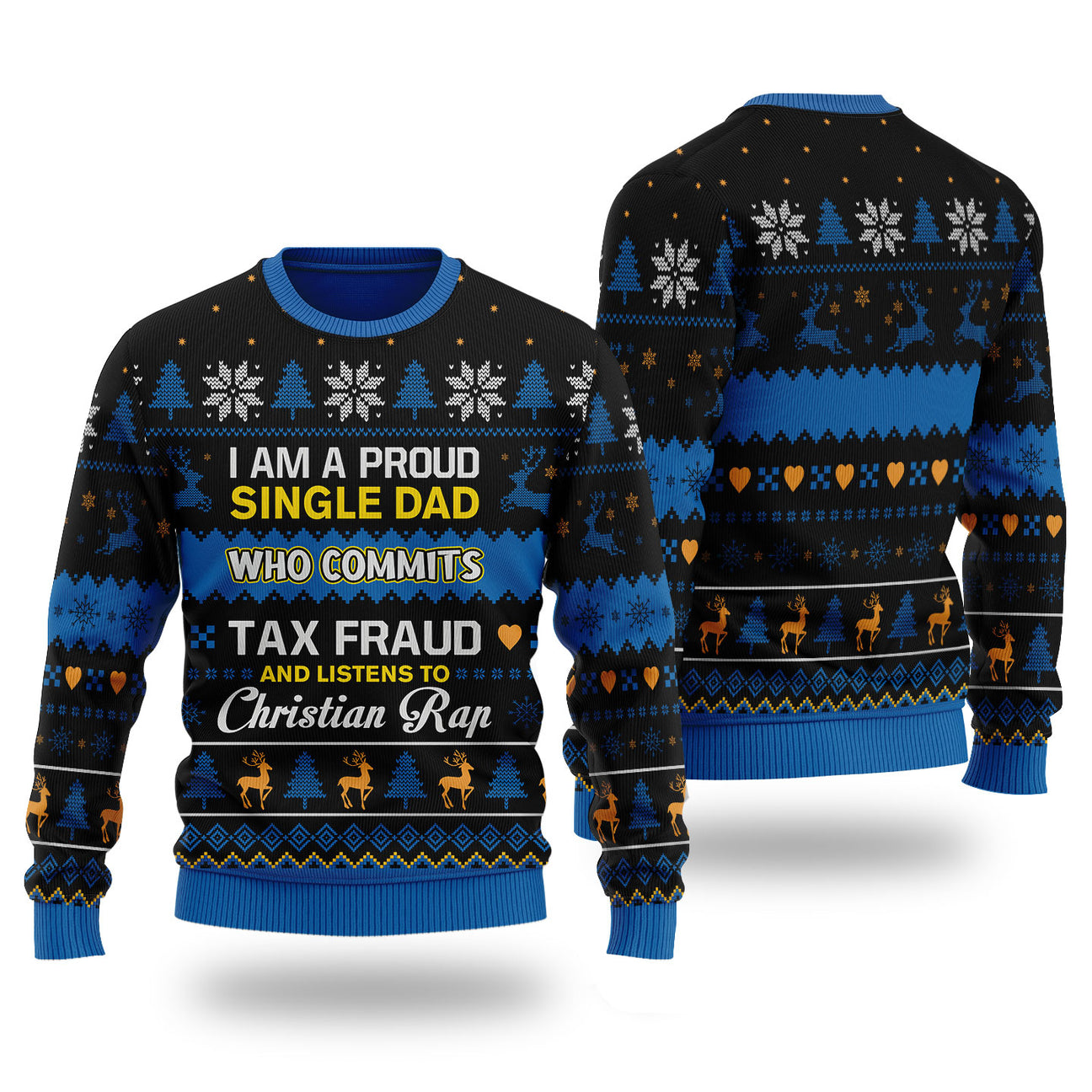 Single Dad Ugly Christmas Sweater For Men & Women Christmas Gift Sweater PT2006 - WeCustomit