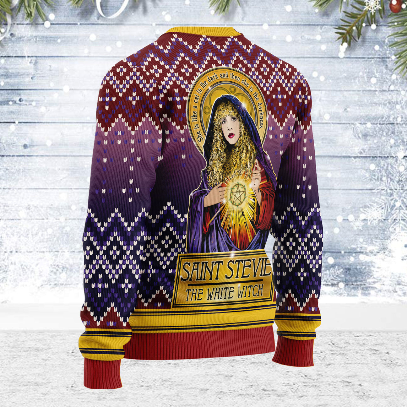 Saint Stevie The White Witch Ugly Christmas Sweater For Men & Women Christmas Gift Sweater PT2003 - WeCustomit