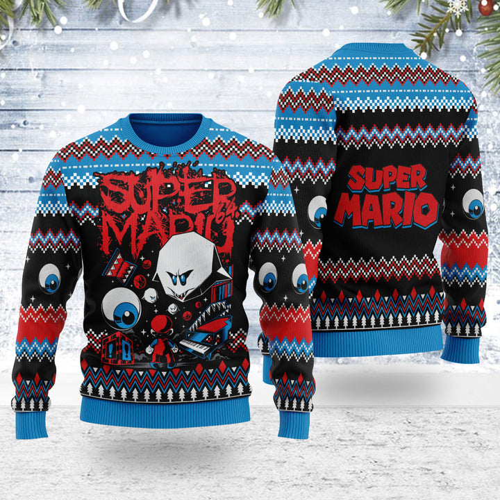 Super Mario Unisex Ugly Christmas Sweater For Men & Women Christmas Gift Sweater US3946 - WeCustomit