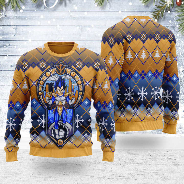 Dragon Ball Vegeta Unisex Ugly Christmas Sweater For Men & Women Christmas Gift Sweater US3957 - WeCustomit