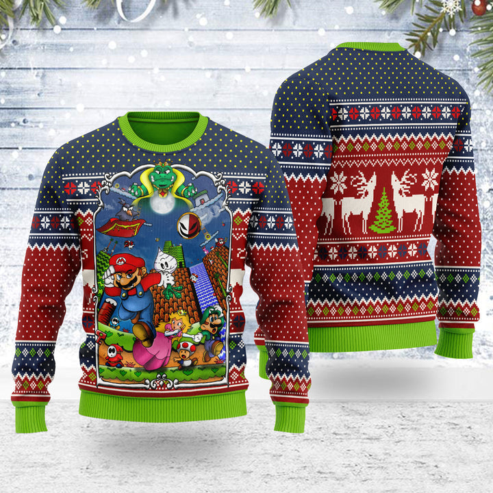 Super Mario Unisex Ugly Christmas Sweater For Men & Women Christmas Gift Sweater US3964 - WeCustomit
