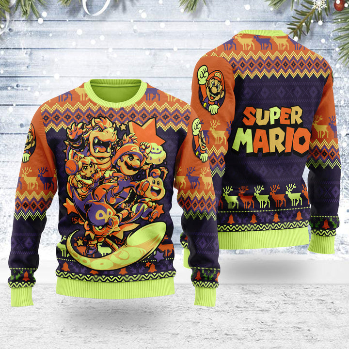 Super Mario Unisex Ugly Christmas Sweater For Men & Women Christmas Gift Sweater US3965 - WeCustomit