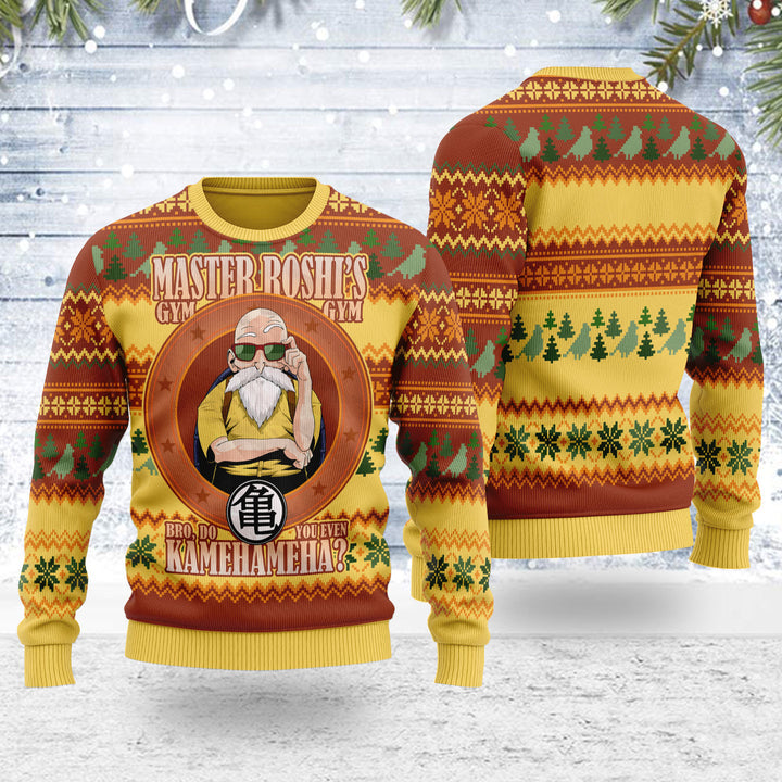 Master Roshi Dragon Ball Unisex Ugly Christmas Sweater For Men & Women Christmas Gift Sweater US3952 - WeCustomit